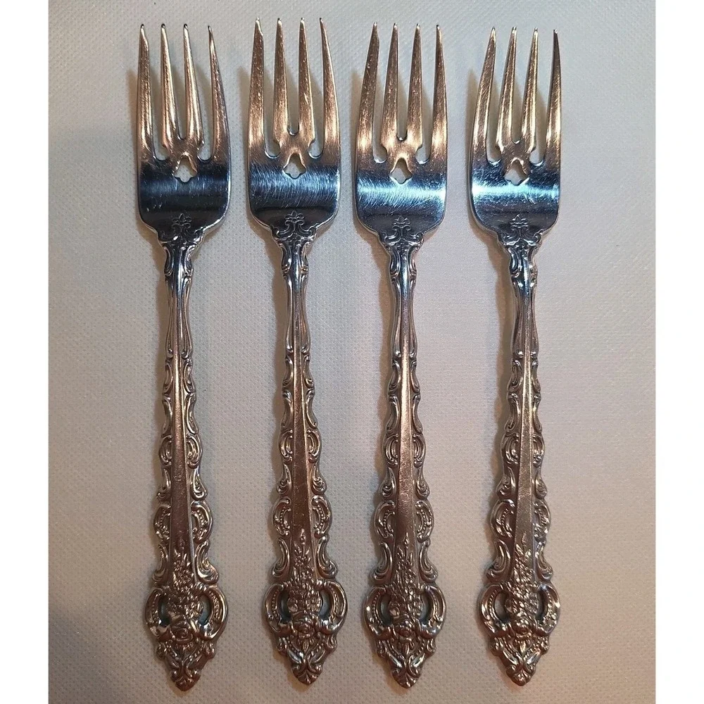 Vintage Oneida Michelangelo Stainless Steel Dinner Fork Set Of 4